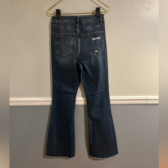 Flying Monkey Crossover Button Fly Flare Jeans Size 28. - Picture 2 of 10